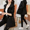 Women's Lightweight Slim-Fit Casual Hooded Mid-Length Trench Coat Customizable Logo Fashion