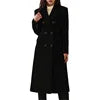 Women's Double-Breasted Solid Color Long Plus Size Wool Coat Fashion