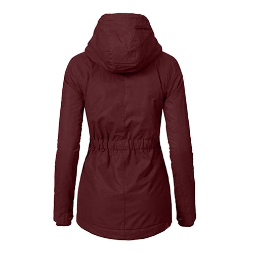 2021 Cross-Border European and American Wish Autumn and Winter New Women's Jacket Solid Color Pocket Zipper Long Sleeve Fleece Elegant Style 10