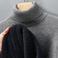 Sweatwear Mens Anti-pilling High Quality Knitted Turtleneck Sweater Slim Fit Long Sleeve Pullover Solid Color Trend Men Clothing