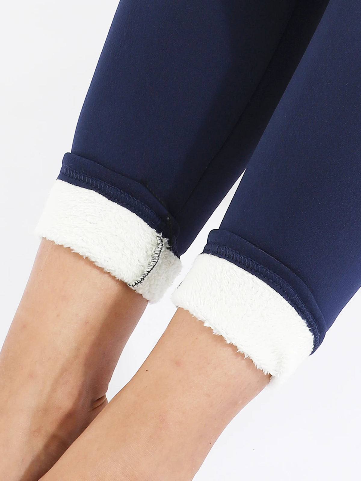 Winter Thermal Leggings Womens Solid Color Thick Pants Warm High Waist Solid Color Outdoors Casual Classic Leggings