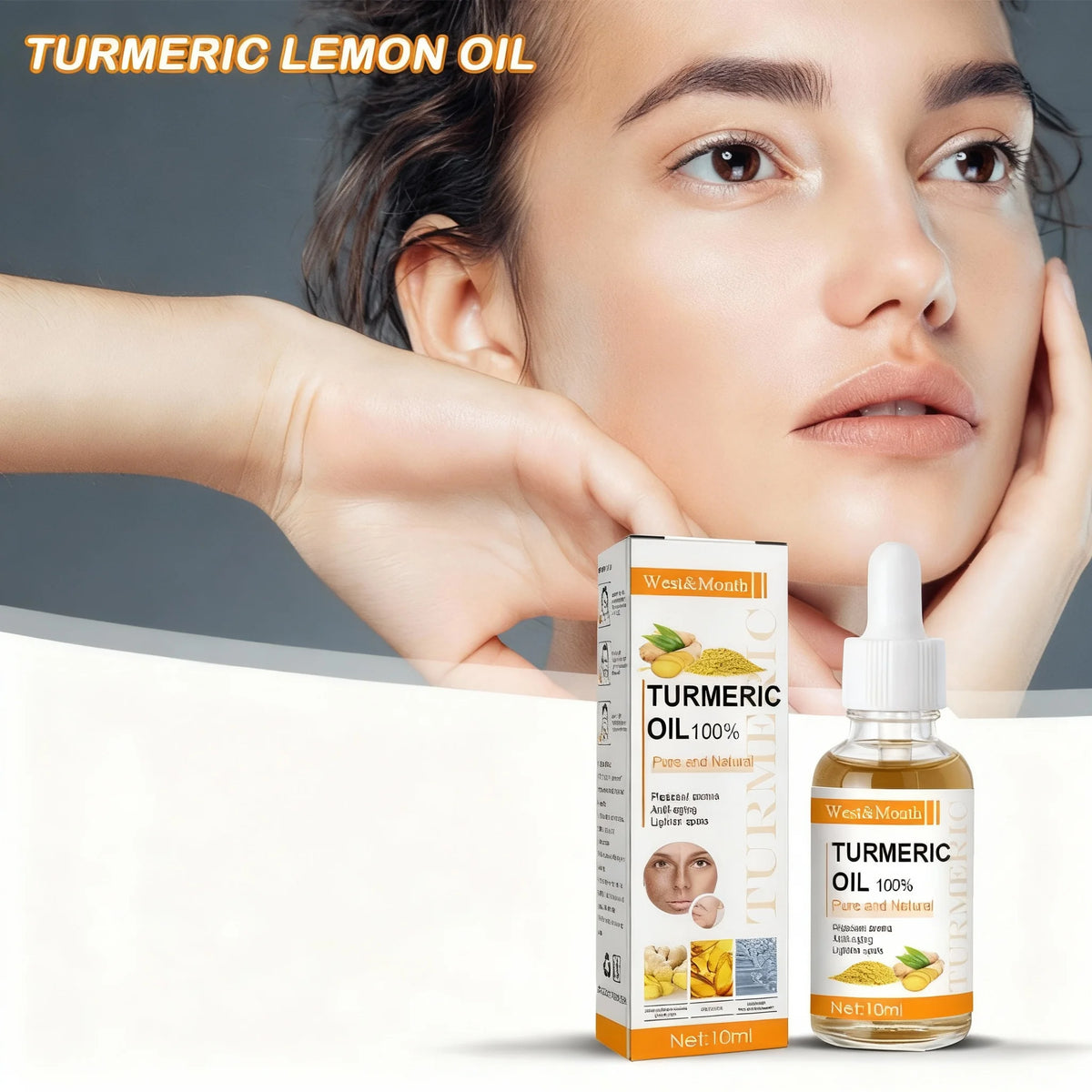 10ml Turmeric Lemon Oil Nourishing Moisturizing Face Serum Facial Care