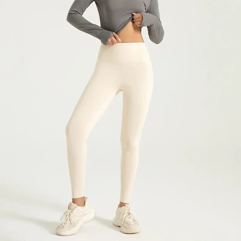 Women's Nine-point Trousers Leggings High-waisted Solid Color Yoga Sports Pants High-stretch Leggings Running Fitness Pants 3XL