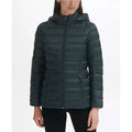 Latest Design Women's Hooded Down Bubble Jacket Long Sleeve Front Zip-Up Winter Fall Lightweight Shine Polyester Padded Coat