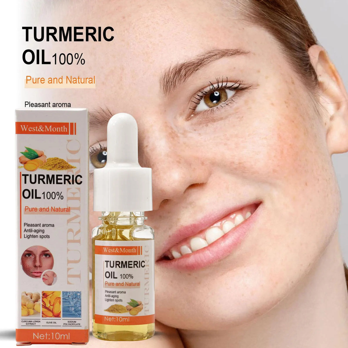 10ml Turmeric Lemon Oil Nourishing Moisturizing Face Serum Facial Care