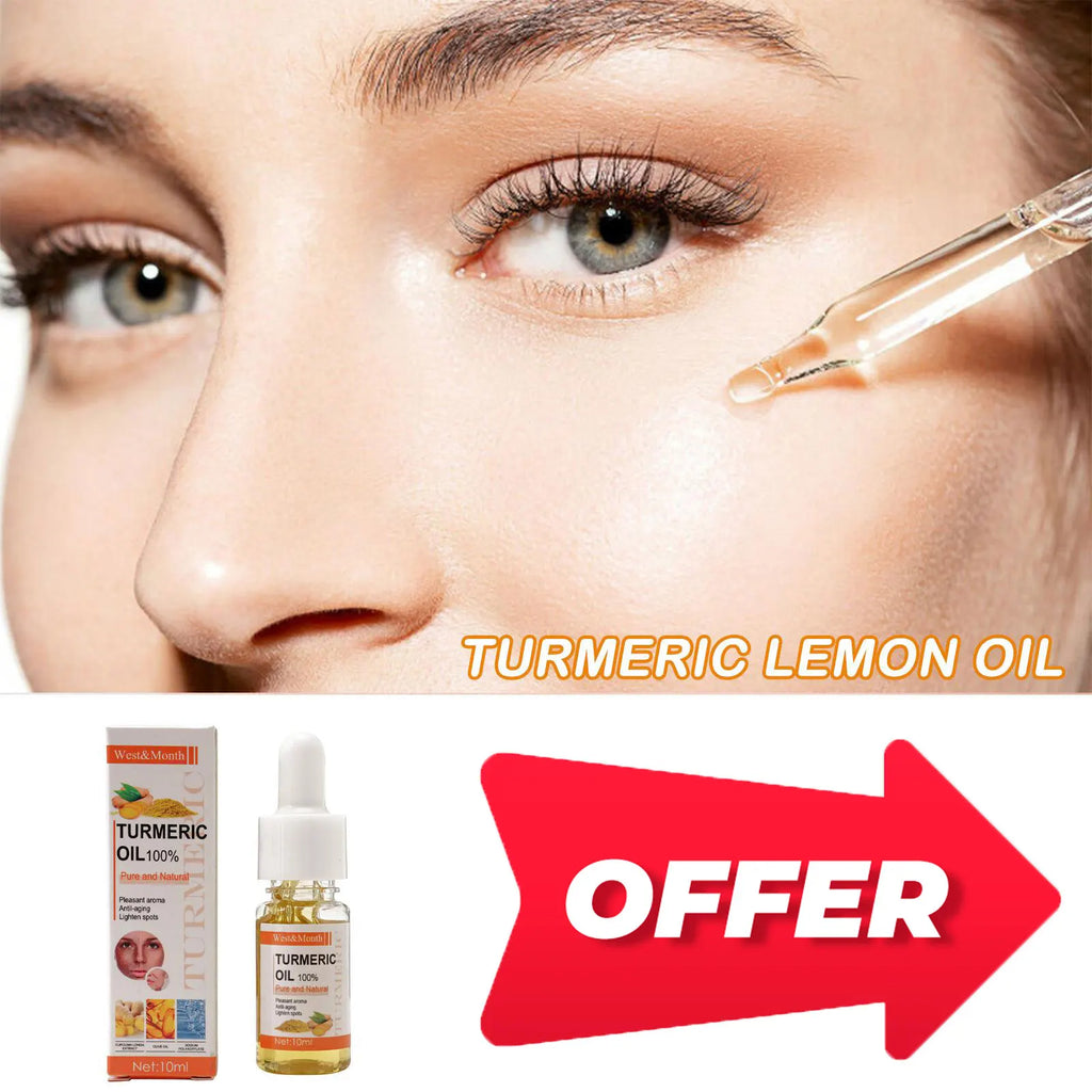 10ml Turmeric Lemon Oil Nourishing Moisturizing Face Serum Facial Care